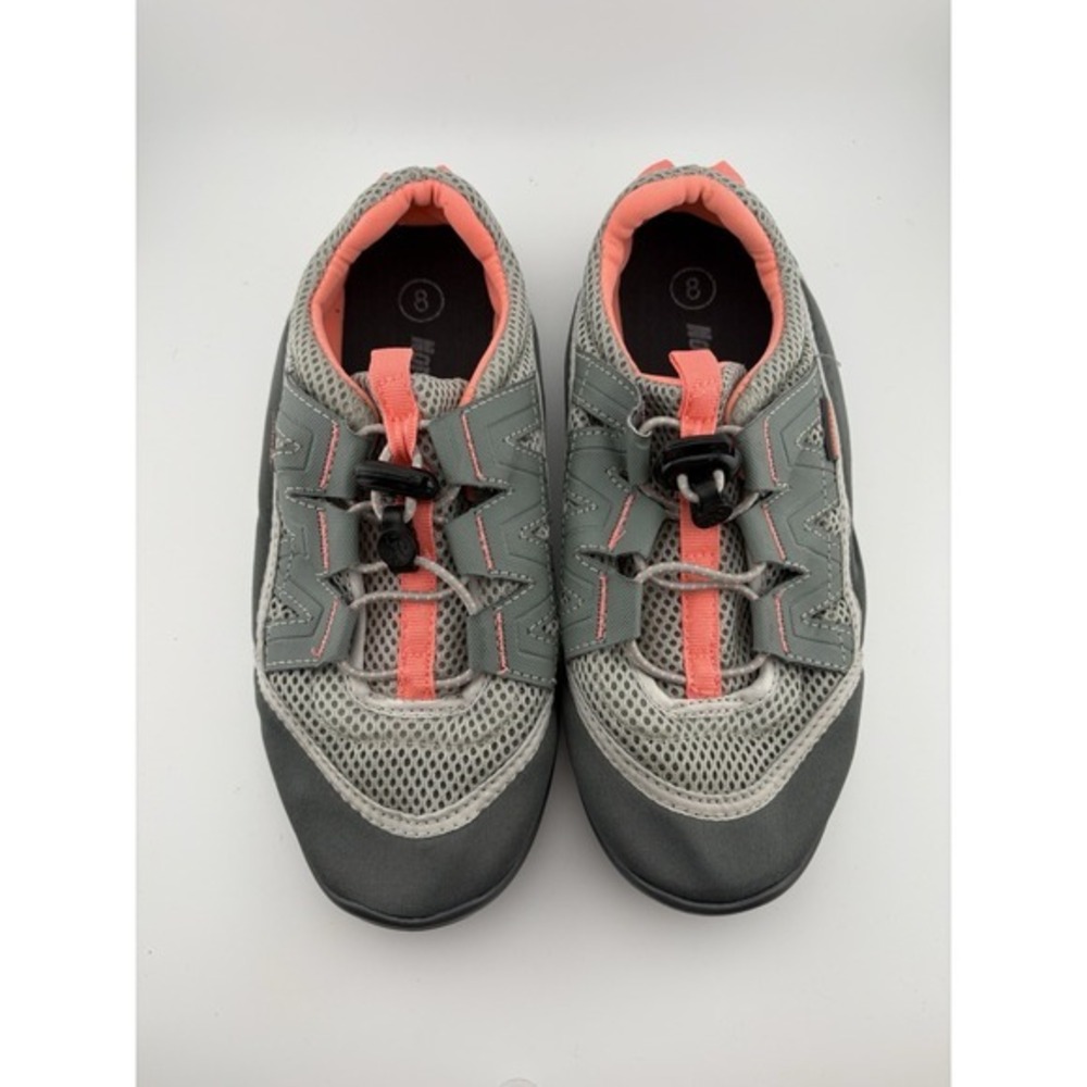 Northside‎ Burke Womens Water Shoes Gray Coral Mesh Bungee Toggle Size 8